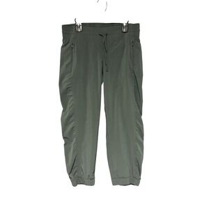 Athleta La Viva Crop Green Cargo Jogger Pants Womens‎ Size 4 Lightweight Casual